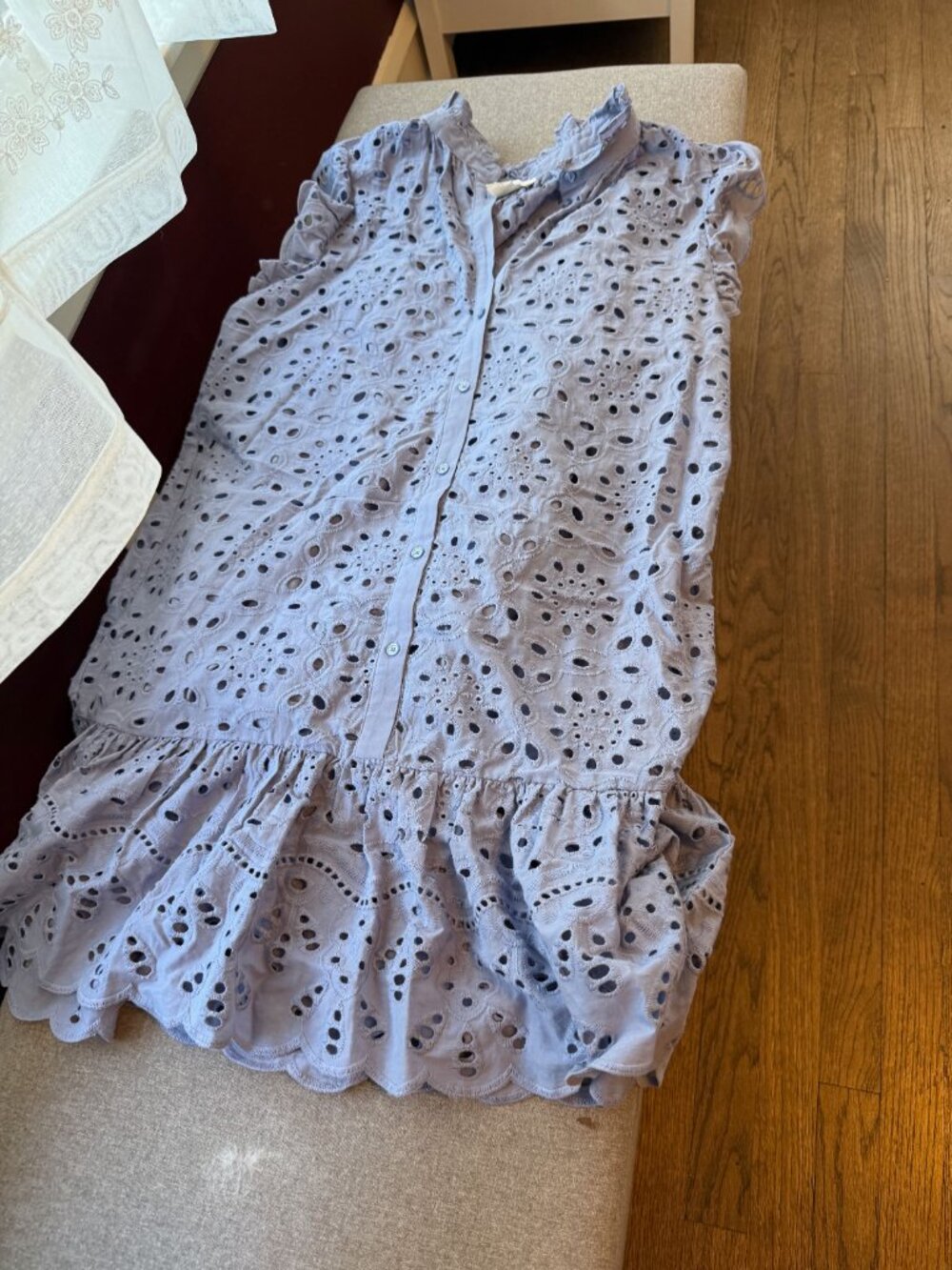 H&M flutter sleeve dress - lavender - size M